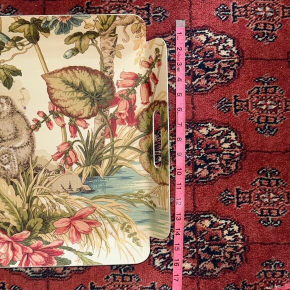 VTG Drulane Hard Plastic Serving Tray with Handles Monkey Jungle Scene - Picture 9 of 9